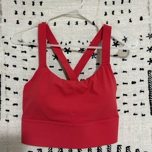 Athleta Women's Warrior Longline Bra A-C Lychee Red Size: medium